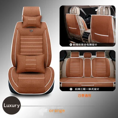 Deluxe Edition Высококачественные льняные универсальные автомобильные чехлы на сиденья для Mitsubishi ASX Lancer SPORT EX Zinger FORTIS Outlander, автомобильные аксессуары для стайлинга - Название цвета: Deluxe Edition
