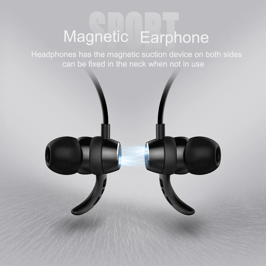 HOCO металлические спортивные Bluetooth наушники с защитой от пота Magentic стерео