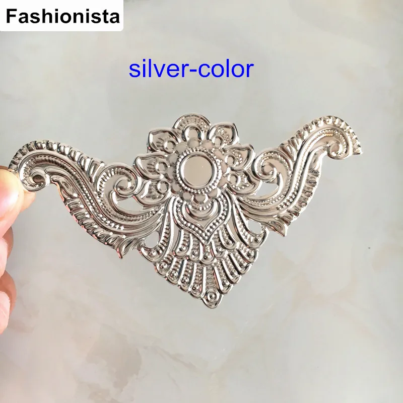 18 pcs - Large Size Metal Stamping Flowers For Decoration 104*56mm Gold-color / Silver-color Steel /Bronze DIY Findings -A | Украшения и