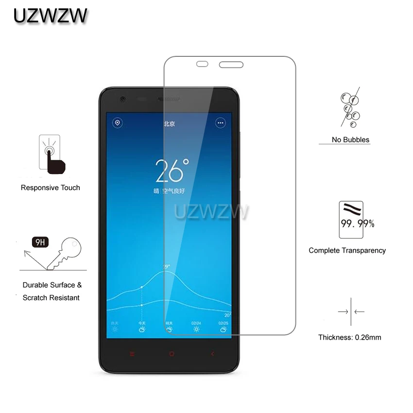2 шт для Xiaomi Redmi 2 Redmi2 Premium 2.5D 0,26 мм закаленное стекло для защиты экрана для Xiaomi Redmi 2 защитное стекло