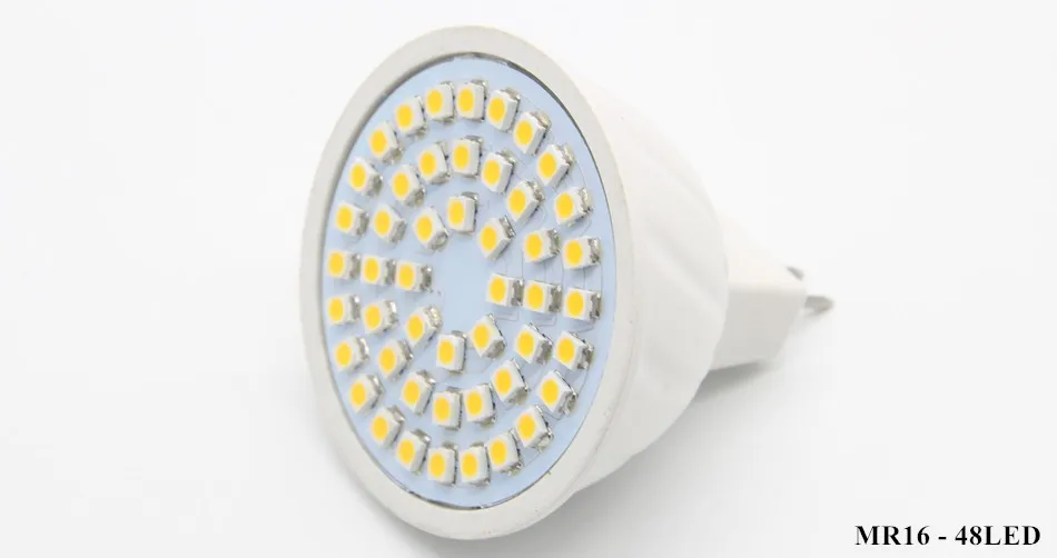Новый светодиодный прожектор MR16 лампа 5 Вт 6 8 AC 220 В 3528 SMD 48 светодиодов/60