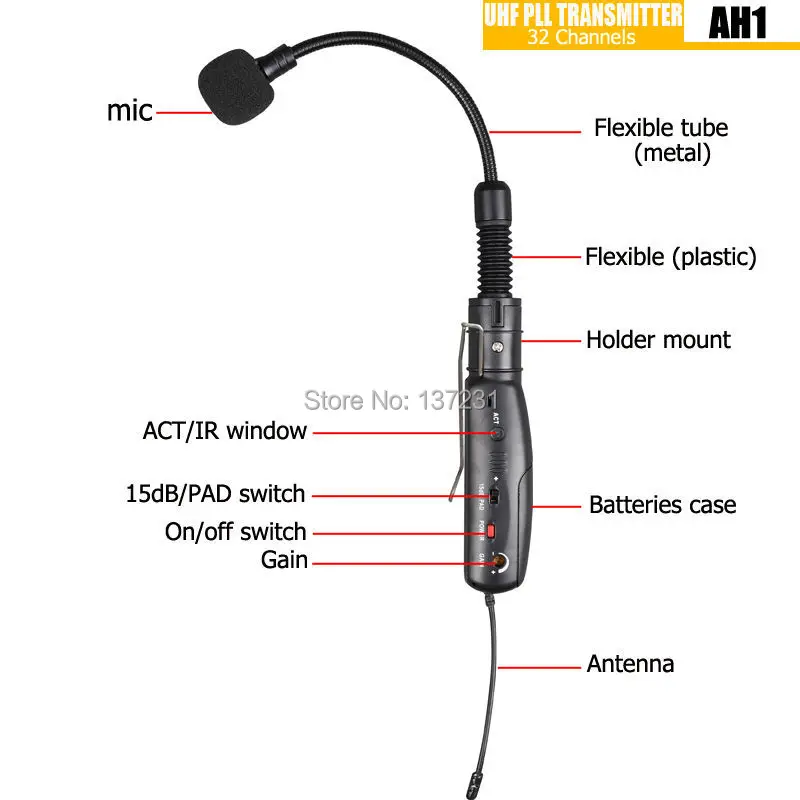 Новинка OKMIC ONLY AH1 микрофоны + зажим для MJ 8 UHF 830 842MHz музыкальный инструмент Saxe труба