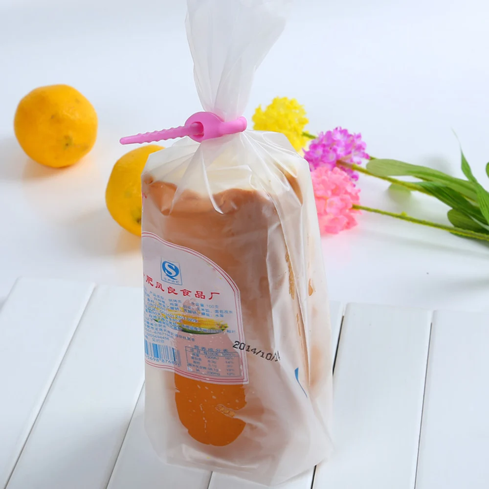 Новинка, горячая Распродажа, силиконовые Галстуки для пищевых продуктов, бытовые, практичные, цветные, силиконовые проволочные кабельные стяжки для пищевых мешков, уплотнительный зажим, случайный цвет