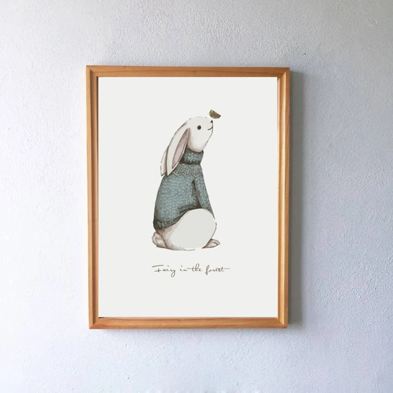 Скандинавские акварельные растения милый кактус декоративная настенная