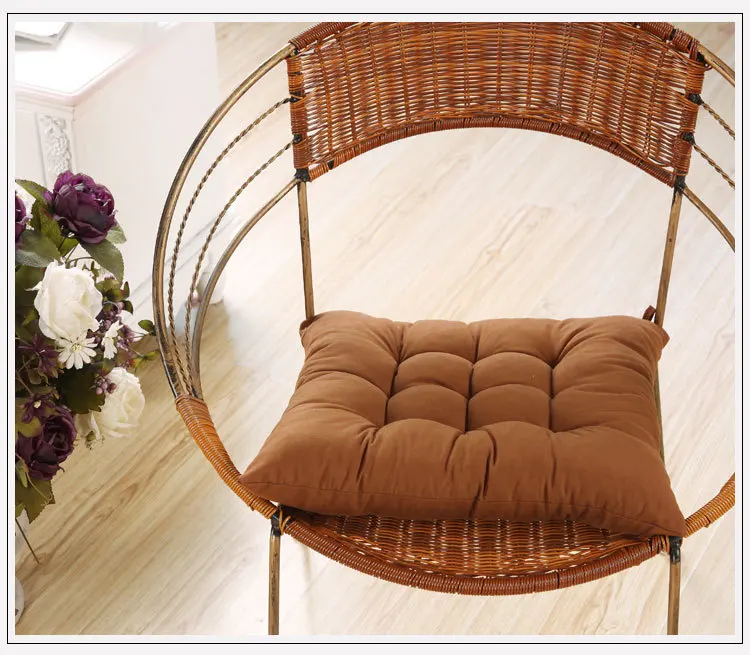 10 карамельных цветов однотонные хлопковые сиденья Подушка для стула коврик с