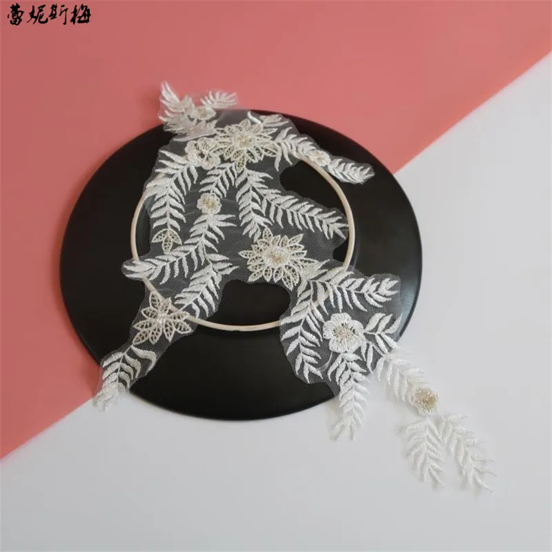 1 зеркальная пара цвета слоновой кости Микс золото Venise кружевной отделкой