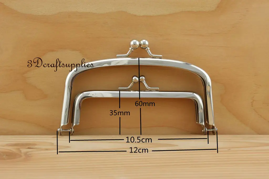 Металлическая рамка для кошелька с двойным клеем на застежке 5 дюймов X 2 1/2 дюйма