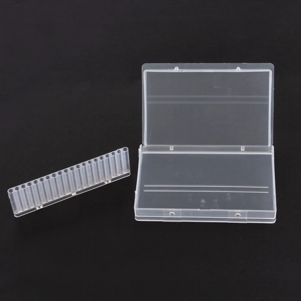 14/20 слотов для дизайна ногтей сверла коробка хранения стенд контейнер акриловый