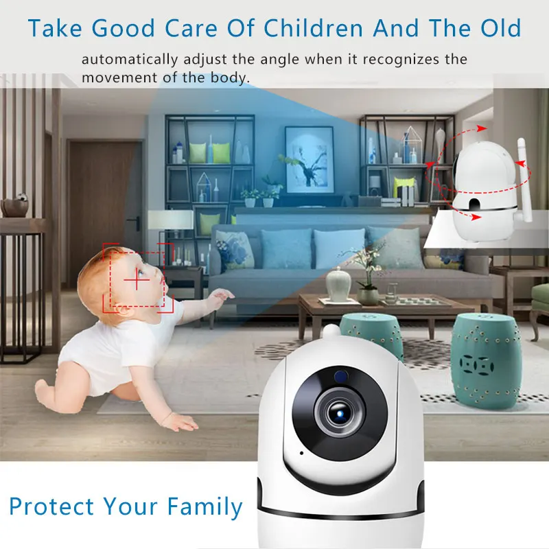 Беспроводная IP камера радионяня домашняя безопасности 1080P 720P ночное видение