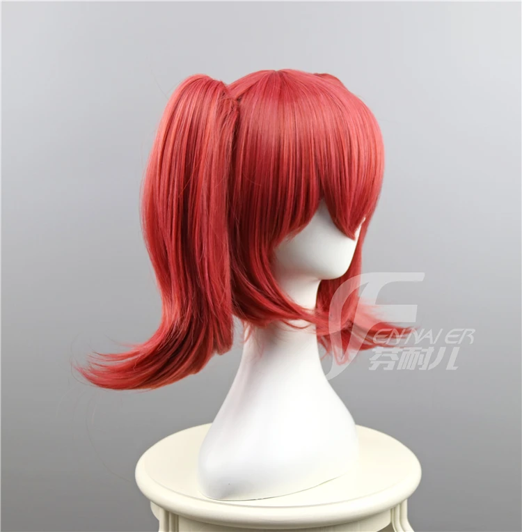 Отлично! Солнечный свет! Красный парик Ruby Kurosawa два конского хвоста для косплея на