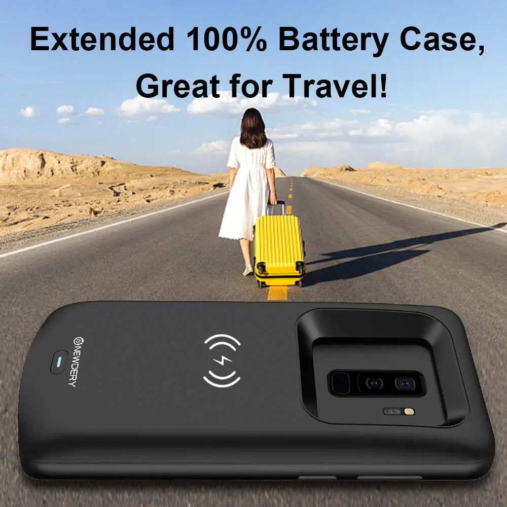 Чехол для аккумулятора samsung Galaxy S9 Plus, 5200 мАч, Беспроводная зарядка Qi, совместимый, Расширенный чехол для зарядного устройства для S9 4700 мАч