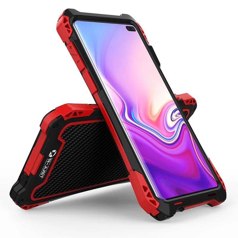Противоударный защитный чехол для samsung S10 5G plus, чехол из алюминиевого металла и углеродного волокна, силиконовый чехол для samsung Note 10 Plus, роскошный