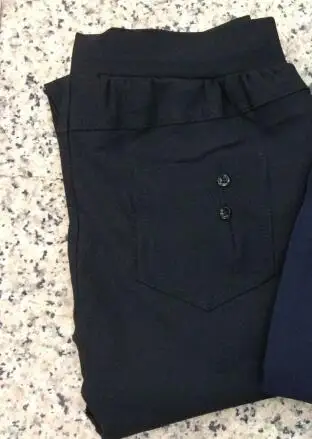 Черный TUHAO Весна размера плюс 5xl 4xl 3xl женские брюки с высокой талией брюки черные темно-синие женские эластичные брюки YH21 - Цвет: Черный