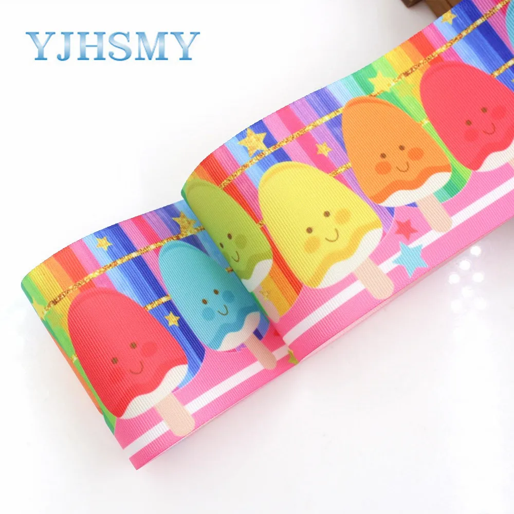 YJHSMY I-19426-1108 10 ярдов 75 мм Мультяшные ленты термопечать grosgrain аксессуары для одежды