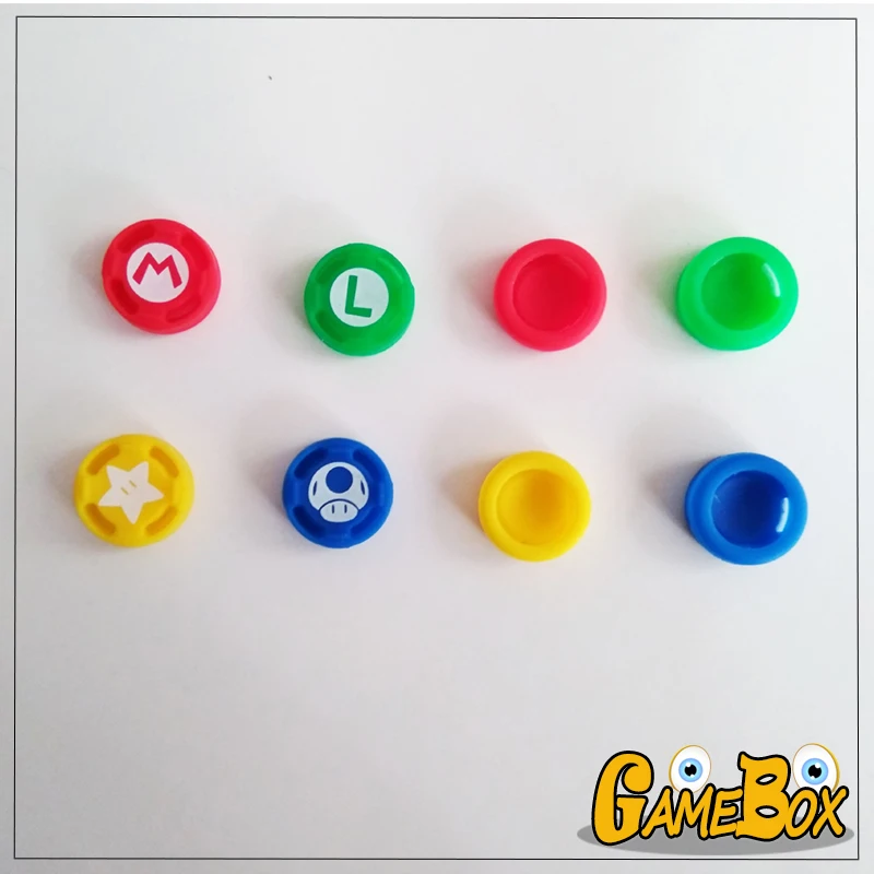 10 компл./лот NS Switch Joy Con 3D аналоговые колпачки (набор из 4 шт.) Силиконовые цветные