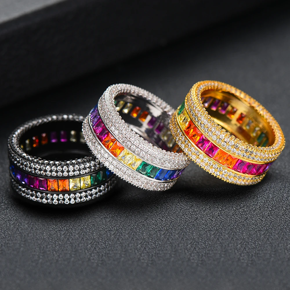 missvikki Handmade Luxury Noble Fashion Trend Wide Ring Romantic Trendy Women Superstar Party Show Bridal Wedding Jewelry | Украшения и
