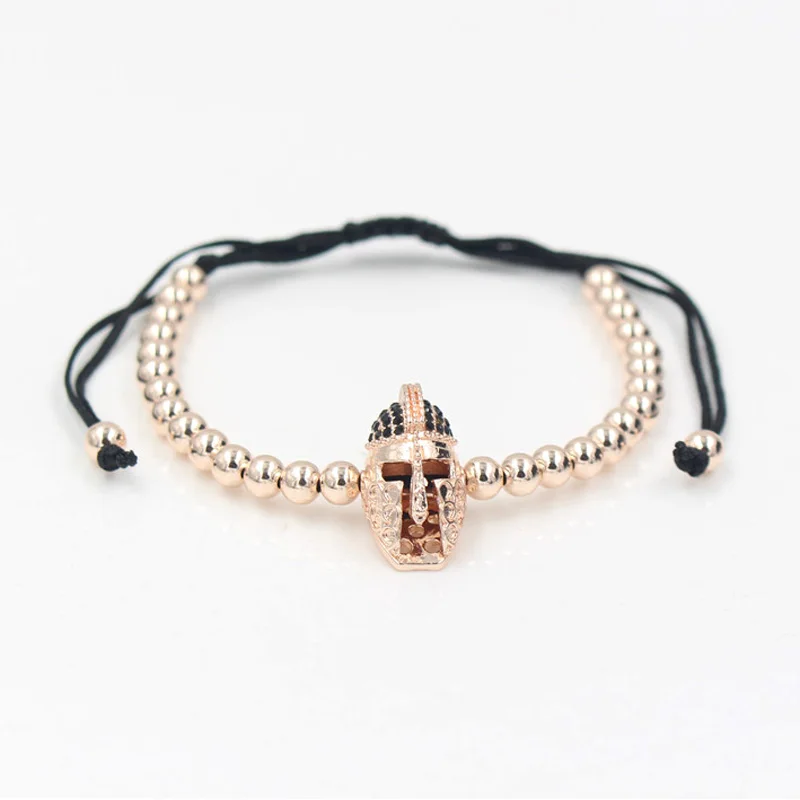 Женский и мужской браслет NADEEM черный каска из медных бусин макраме ювелирное