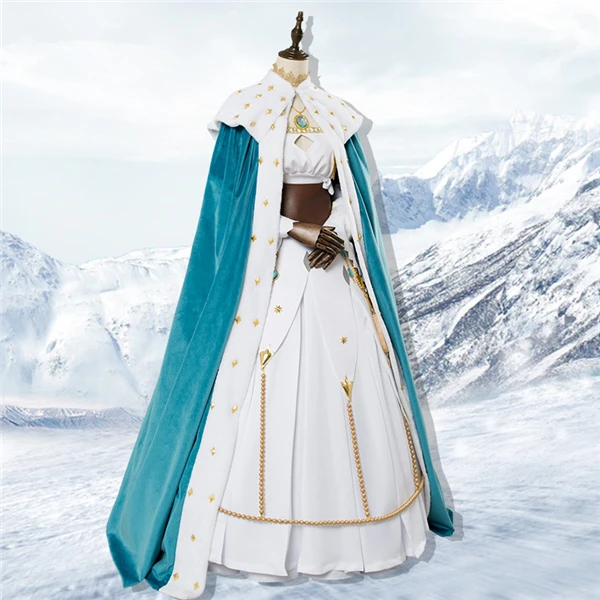 Аниме Fate/Grand Order Анастазия платье принцессы синяя накидка Косплей Костюм Полный