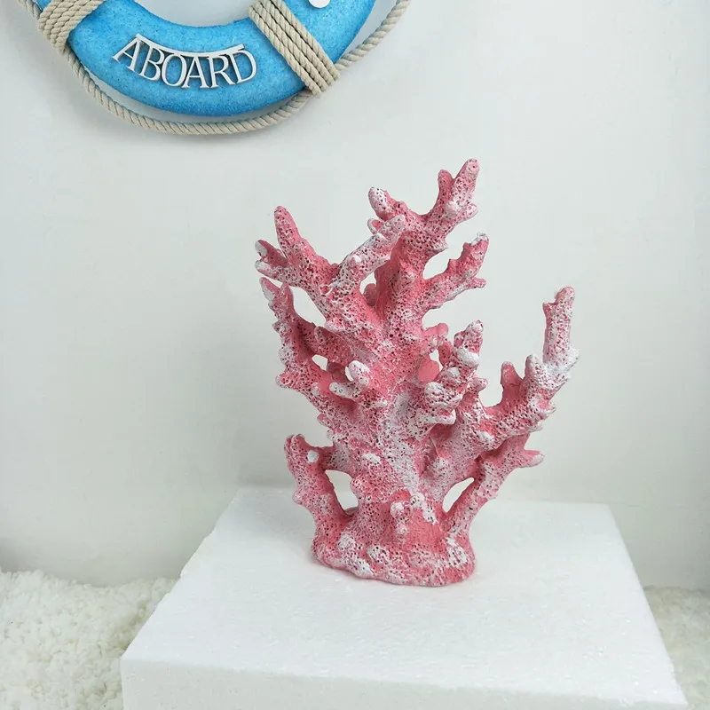 SY000039-pink Творческий Средиземноморский стиль смолы Коралл Настольный Декор Бар крыльцо Аквариум Ландшафтный Декор Искусственный коралл - Цвет: SY000039-pink