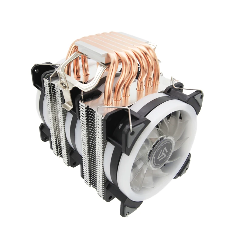 alseye dr 90 cpu cooler 6 heat pipes with rgb fan 4pin pwm 90mm cpu fan for computer lga775115x136620111200 am2am3am4 free global shipping