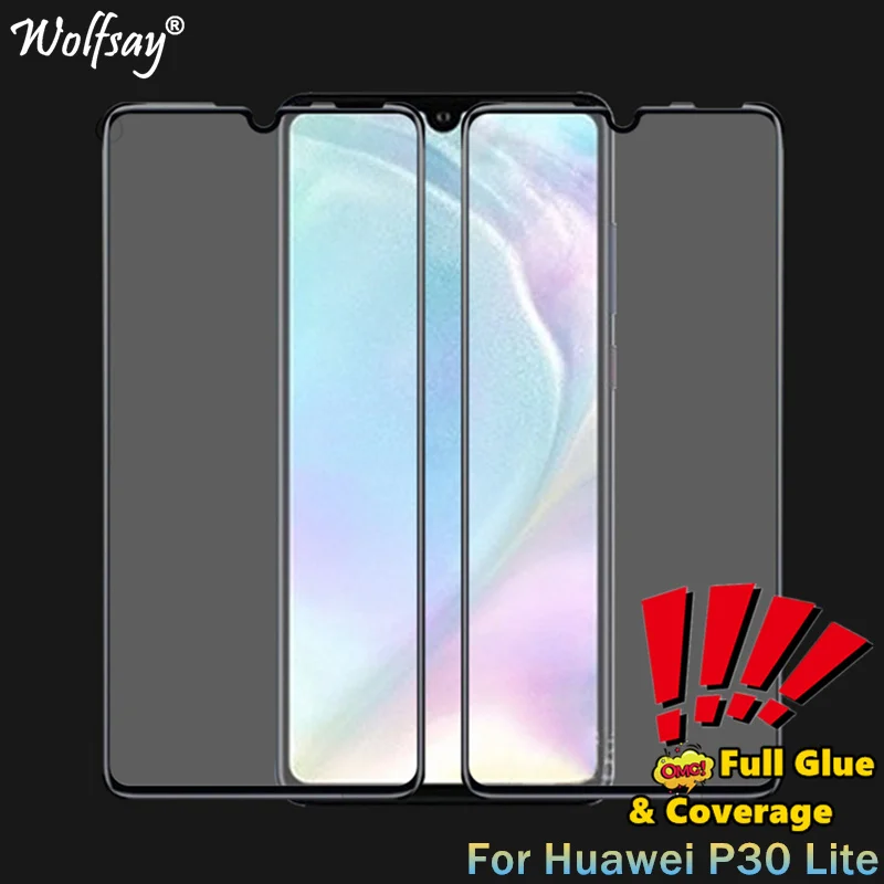 

Full Cover Tempered Glass For Huawei P30 Lite Screen Protector Whole Glue Safety Glass For Huawei P30 Lite Glass For Huawei P30
