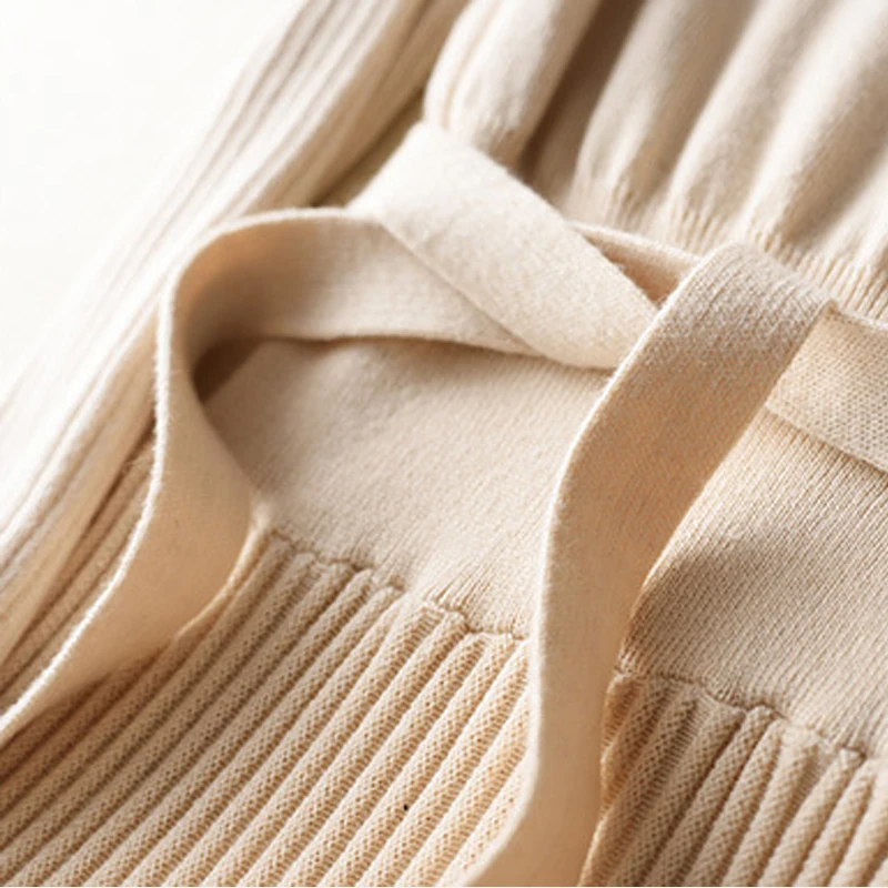 Осенне зимнее модное платье свитер 2018 Новое корейское элегантное плиссированное