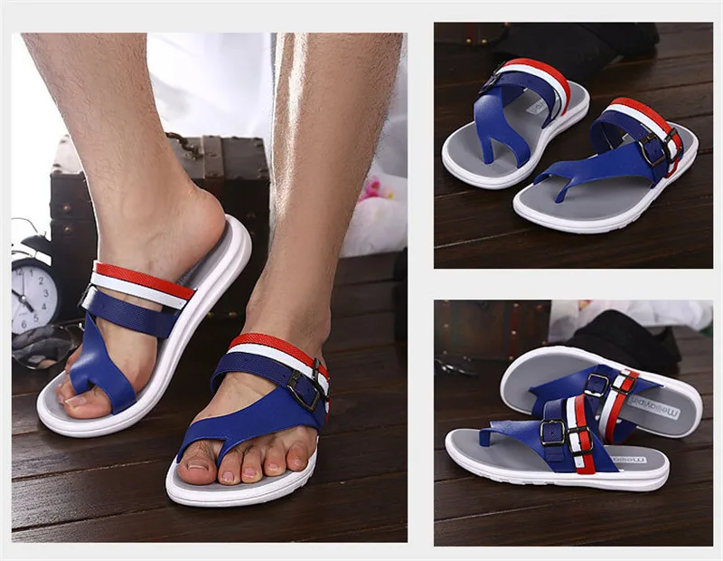 Шлепанцы мужские для дома и пляжа Нескользящие дышащие летние сандалии тапочки