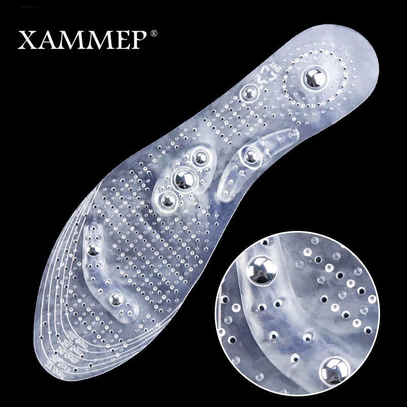 Магнитные массажные силиконовые стельки Xammep для мужчин и женщин повседневная