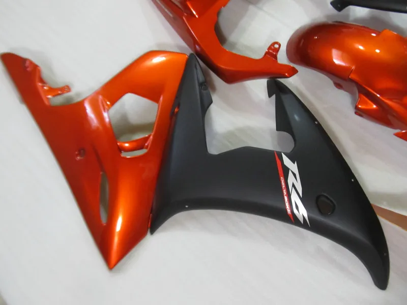 Мотоцикл обтекатель комплект для YAMAHA YZFR6 03 04 YZF R6 YZF600 2003 2004 yzfr6 ABS оранжевый матовый