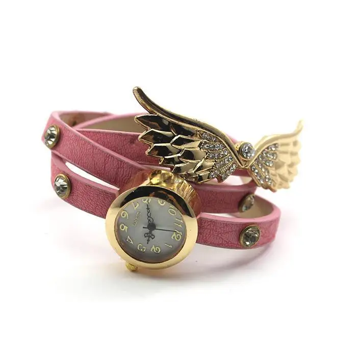DDU-Fashion New Women's Quartz Watches Rhinestone Metal Wings Adjustable Wristwatch Bracelet Best Gift | Наручные часы