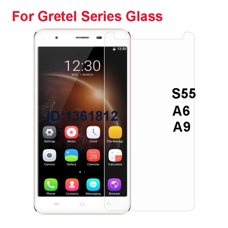 Защитная пленка из закаленного стекла Gretel A6 A9 передняя часть для экрана S55