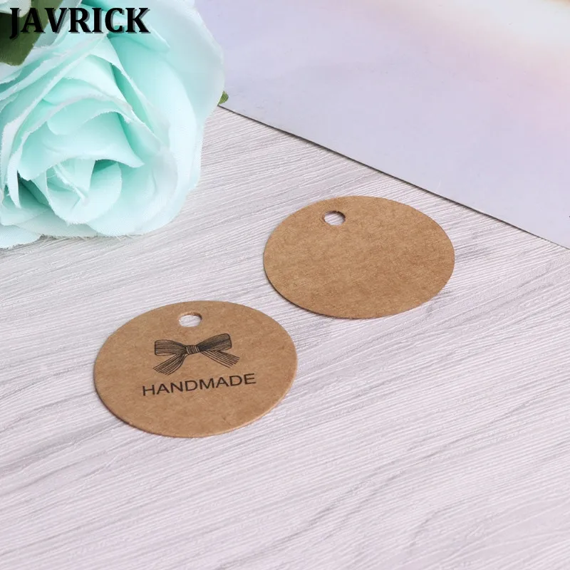 JAVRICK 100 шт 1 65 &quotкрафт подарочные этикетки ручной работы DIY Подарочная коробка