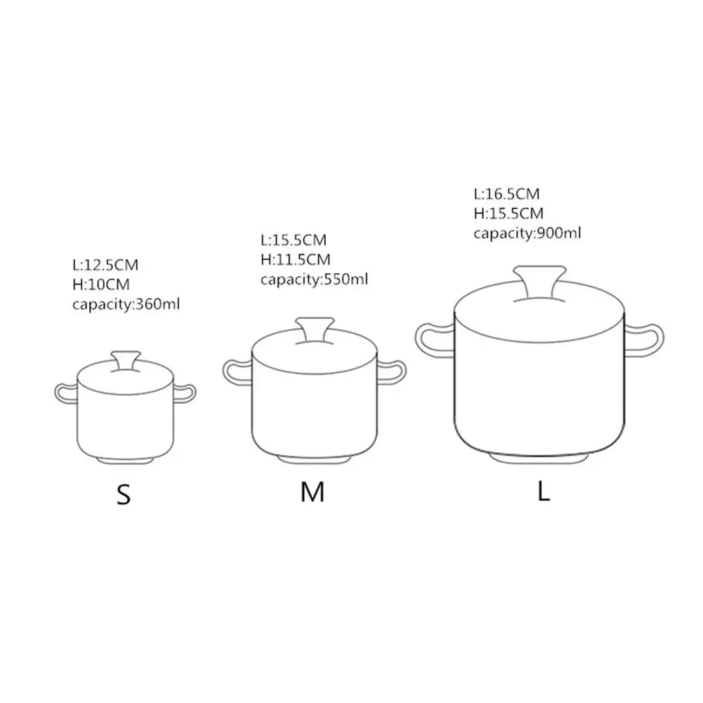 LanLan Милая керамическая тушеная с двумя ушами микроволновая печь скороварка для