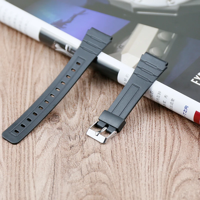 Natural resin strap for Casio watch retro strap series MQ-24-7 silicone strap men's strap accessories