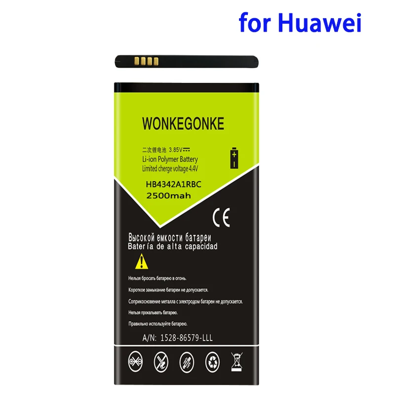 

WONKEGONKE 2500 мАч HB4342A1RBC, для Huawei honor 4A y5II Y5 II 2 Ascend 5 + Y6, для honor 5A, аккумуляторы для SCL-TL00