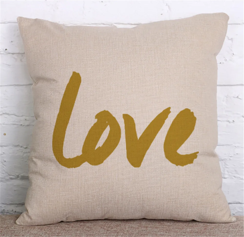 Декоративная наволочка для подушки Чехол с буквами животных квадратной формы