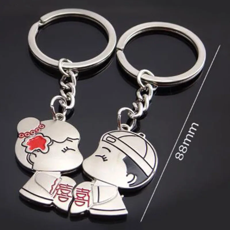 Креативный брелок для ключей пары автомобиля на китайском свадьбу Benz Jeep Nissan Subaru