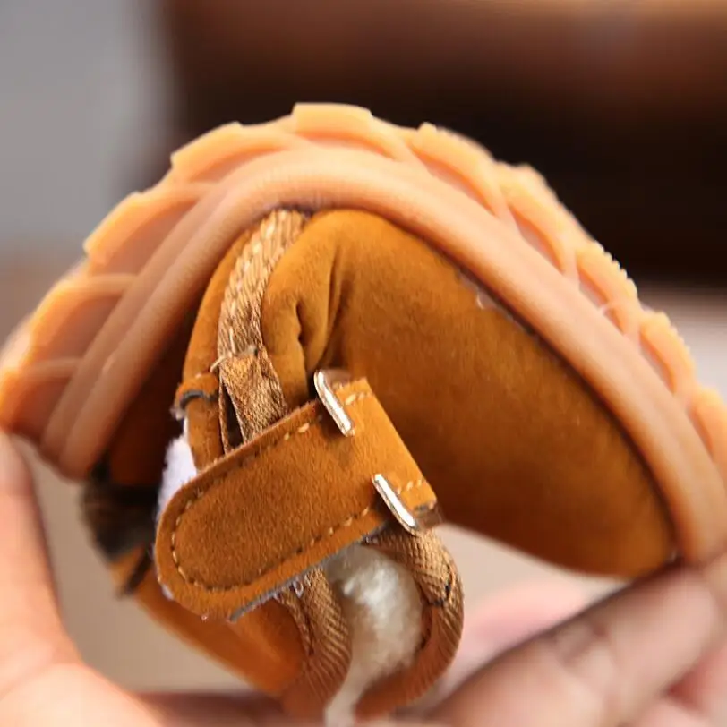 Модные зимние ботинки для мальчиков и девочек Теплые плюшевые с мягкой подошвой