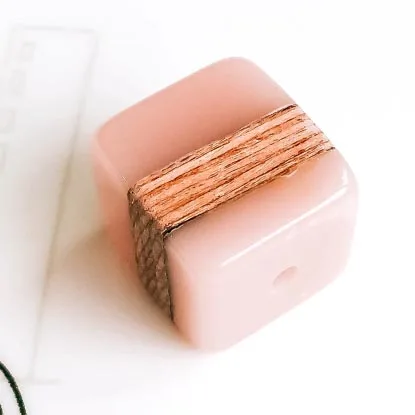 Purpleвиноградные модные трехцветные деревянные бусины из смолы DIY серьги ручной