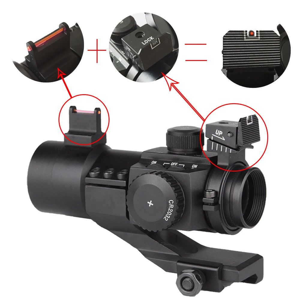 Новый Охотничий Тактический 1X30 волоконно-оптический цель коллиматор Red Dot
