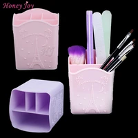 1pc 4 rooms cabinet storage box holder container case organizer for nail art tool kits makeup brushes pen file buffer