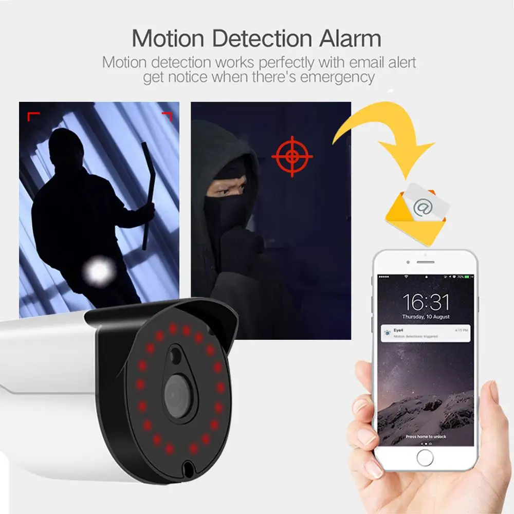 Vstarcam 1080 P ip камера POE IP66 Водонепроницаемая bullet для наружного наблюдения IR ночного