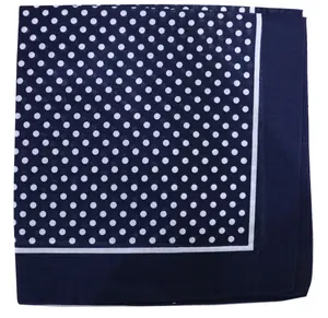 Бесплатная доставка, 2021 Новый хлопковый темно-синий бандана в горошек, шарф для женщин и мужчин