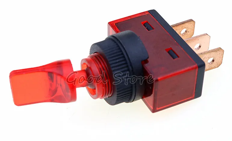 1 шт. автомобильный тумблер 3 Pin ВКЛ-ВЫКЛ со светодиодный светильник DC12V 20A однополюсные выключатели