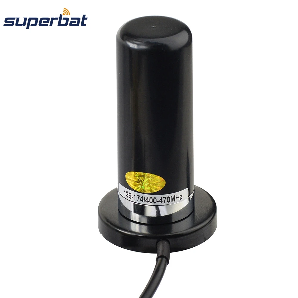 Superbat автомобильное/автомобильное мобильное радио VHF/UHF двухдиапазонная антенна 9 см основание магнитное крепление BNC штекер 5 м кабель для BC125AT сканер