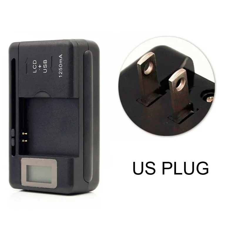 US Plus Универсальное стандартное зарядное устройство с ЖК-экраном, usb-порт, зарядное устройство для мобильного телефона, зарядное устройство, настенное зарядное устройство, штепсельная Вилка для ЕС, США, Великобритании - Цвет: US Plus