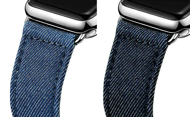 URVOI ремешок для apple watch series 6 SE 5 4 3 2 1 ремень iwatch холст с классической пряжкой темно