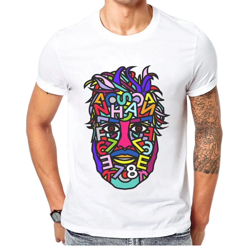 

Printed Funny Creative Letter 3D Printed Men T Shirt Short Sleeve 100% Cotton Mens Tee Shirts Male Camiseta Casual Man T-Shirt