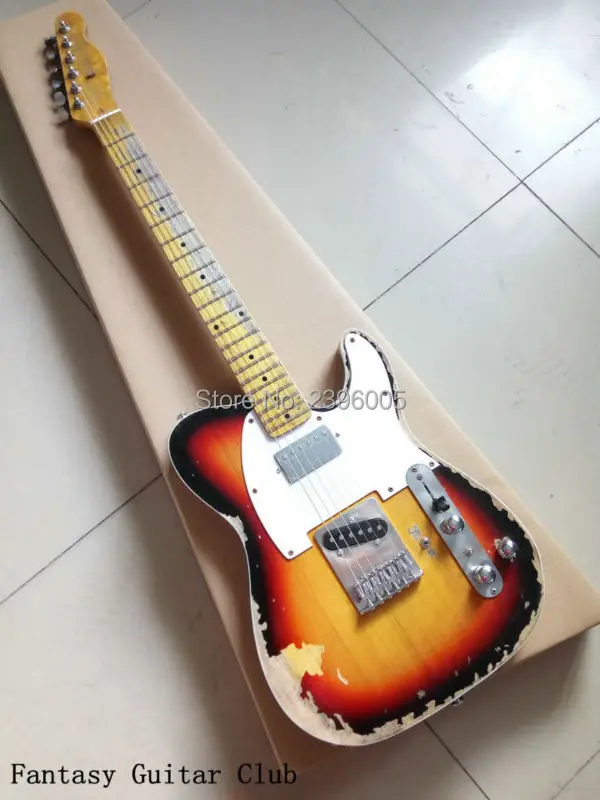 Настраиваемый магазин ручная работа лимитированная серия Andy Summer Gigabit Tele tl Guitar boost