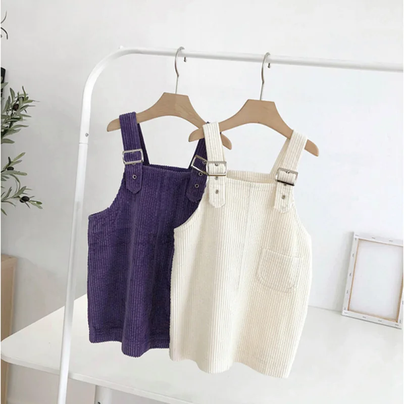 Детская брендовая одежда 2019 Демисезонный для маленьких девочек вельвет хлопок